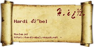 Hardi Ábel névjegykártya