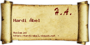 Hardi Ábel névjegykártya