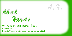 abel hardi business card