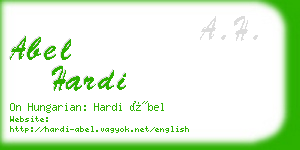 abel hardi business card